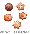 Illustration set of various cookies 113642683