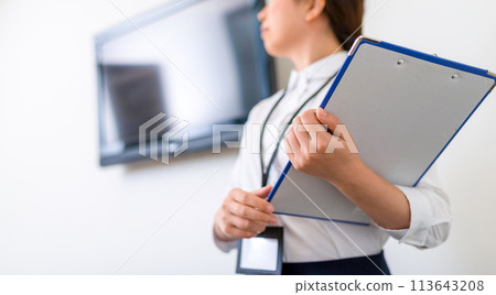 Business scene in a corporate office Business scene in a corporate office 113643208