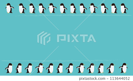 Cool penguin background frame illustration Cool penguin background frame illustration 113644052