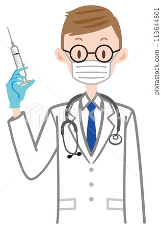 Doctor explaining injection Vaccine Vaccination Doctor 113644801