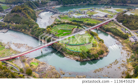 用無人機拍攝的袋野大橋 113645029