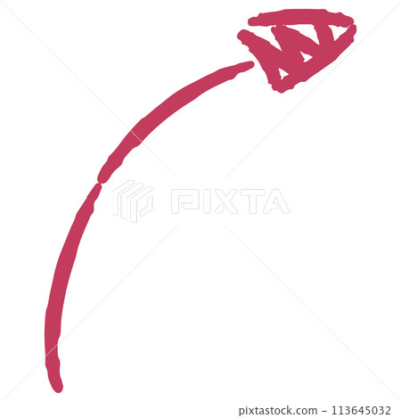 彎曲箭頭的插圖(顏色) 彎曲箭頭的插圖(顏色) 113645032