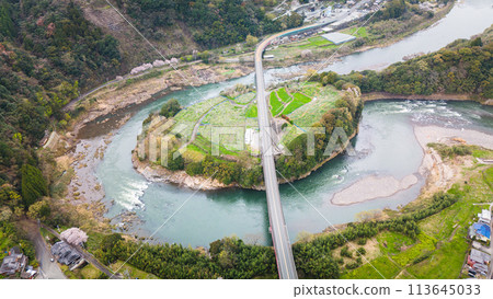 用無人機拍攝的袋野大橋 113645033