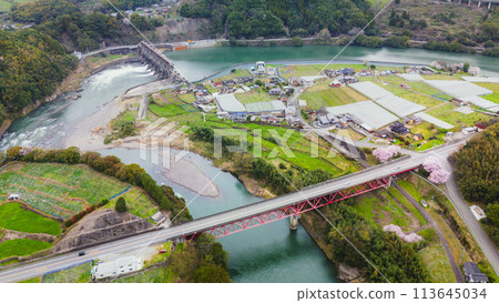 用無人機拍攝的袋野大橋 113645034