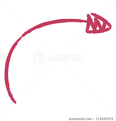 彎曲箭頭的插圖（顏色） 113645035