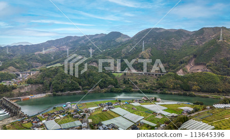 Chikugo River photographed by drone 113645396