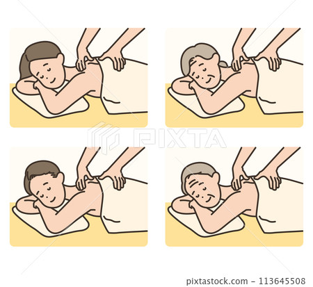 illustration of a person receiving a massage 113645508