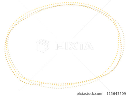 黃色手繪重疊橢圓形框架 113645509