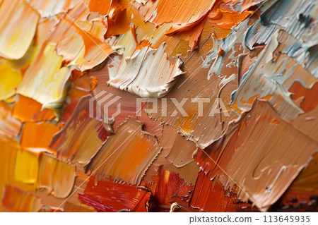 A painting with a lot of different colors and textures with Generative AI 113645935