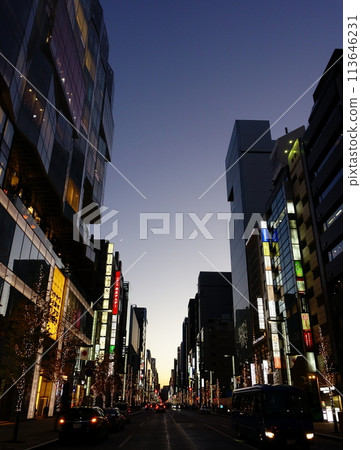 銀座日落美景 銀座日落美景 113646231