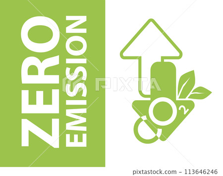 Zero Emission. Net zero label stamp design leaves Zero Emission carbon eco stamp symbol Vector Zero Emission. Net zero label stamp design leaves Zero Emission carbon eco stamp symbol Vector 113646246