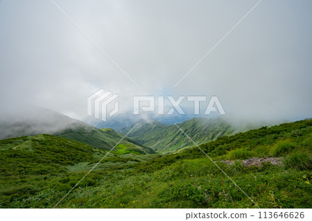 山形月山神山登山雲彩風景 山形月山神山登山雲彩風景 113646626