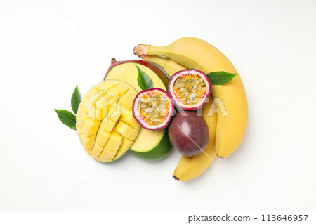 Concept of delicious and fresh exotic fruits Concept of delicious and fresh exotic fruits 113646957