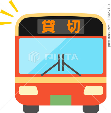 A bus with a charter sign A bus with a charter sign 113647104