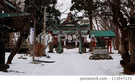 日吉八幡神社的雪景 113647133