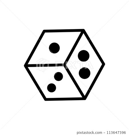 Dice icon line design template isolated illustration Dice icon line design template isolated illustration 113647396