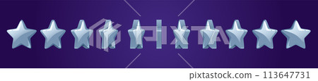 3d game silver star animation sprite, cartoon icon 3d game silver star animation sprite, cartoon icon 113647731
