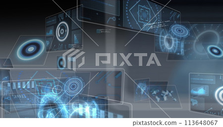 Image of scope scanning and data processing on interface 113648067