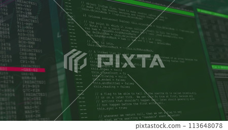Image of data processing on interface Image of data processing on interface 113648078