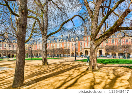 Fabulous Place des Vosges in the heart of Paris. Fabulous Place des Vosges in the heart of Paris. 113648447