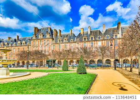 Fabulous Place des Vosges in the heart of Paris. Fabulous Place des Vosges in the heart of Paris. 113648451