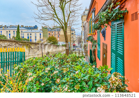 District Montmartre. Fabulous, magnificent Paris in early spring. District Montmartre. Fabulous, magnificent Paris in early spring. 113648521