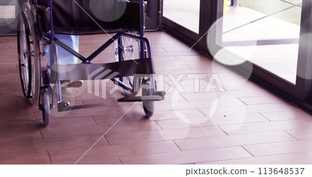 Image of spots over wheelchair Image of spots over wheelchair 113648537