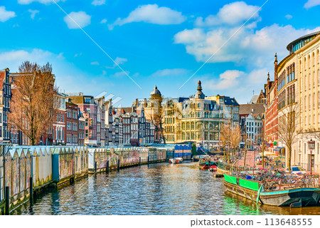 Fabulous, magnificent Amsterdam in early spring. 113648555
