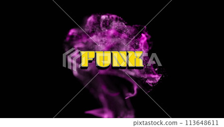 Image of funk text over glowing moving wave Image of funk text over glowing moving wave 113648611