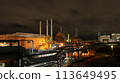 Night view with a factory 113649495