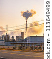 Smoke from the factory chimney 113649499