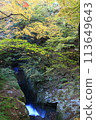 The autumn scenery of Nishizawa Valley and the flowing river 113649643