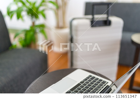 Business scene with laptop Business scene with laptop 113651347