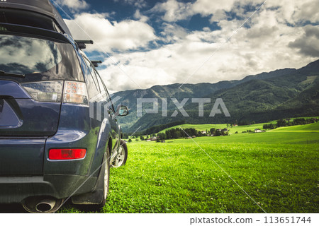 car for traveling with a mountain road car for traveling with a mountain road 113651744