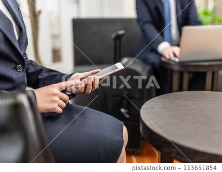 Image shot in the business lounge 113651854