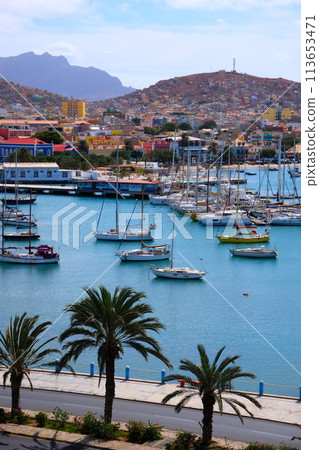 Boats in Porto Grande Bay 113653471