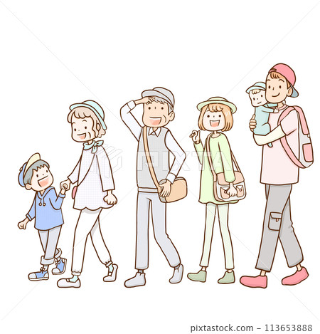 3代家庭外出 113653888