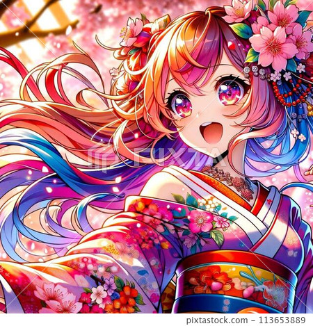 春天般的日系少女 春天般的日系少女 113653889