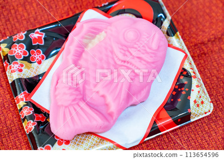 Japanese sweets. A photo of Nerikiri. An image of celebration. 113654596