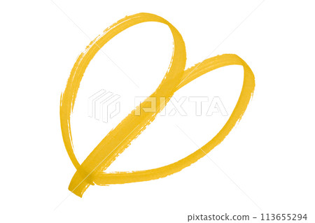Yellow hearts isolated on white background 113655294