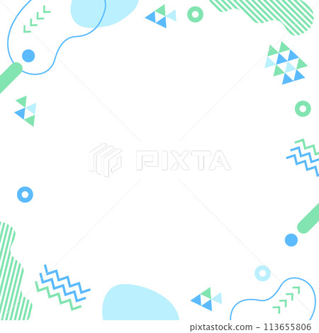 Cute pop Memphis design frame (1:1) 113655806