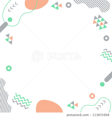 Cute pop Memphis design frame (1:1) 113655808