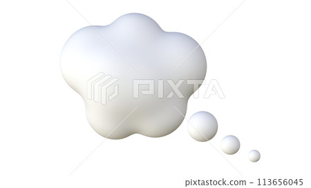 我心中的想法在白色蓬鬆的氣泡中 113656045