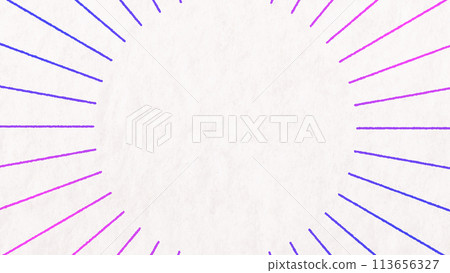 Illustration of a paper textured background and lines spreading from the center on a white background 113656327