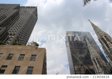 New York City, city view, skyscrapers, looking up New York City, city view, skyscrapers, looking up 113656616