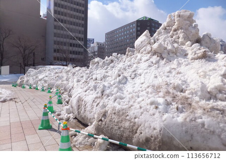 Snow removed from Odori Park Snow removed from Odori Park 113656712