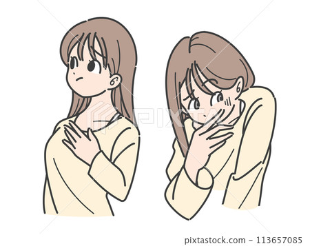 Anxious women and disgusted women 113657085