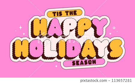 Cartoon funny label. Cartoon funny label. 113657281
