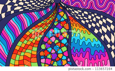 Abstract hippie decor. 113657284