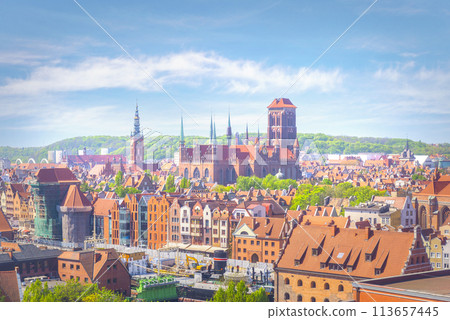Aerial view of Gdansk Aerial view of Gdansk 113657445